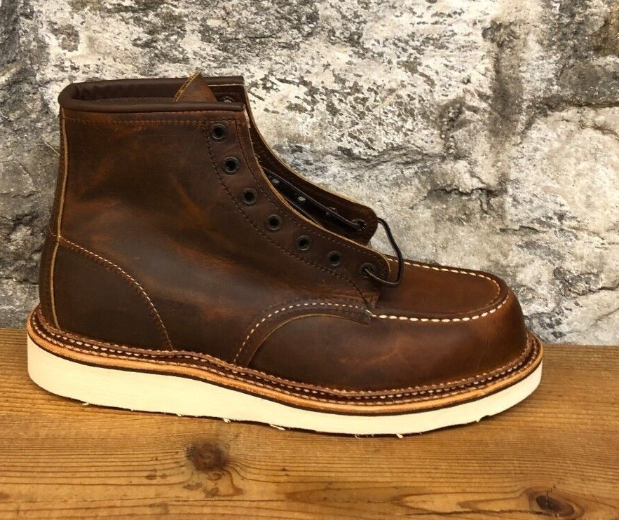 RED WING CLASSIC MOC 1907 6-INCH BOOT IN COPPER ROUGH &TOUGH