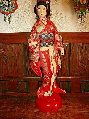 Vtg. Japanese Geisha Doll-Rotating Music Box | eBay