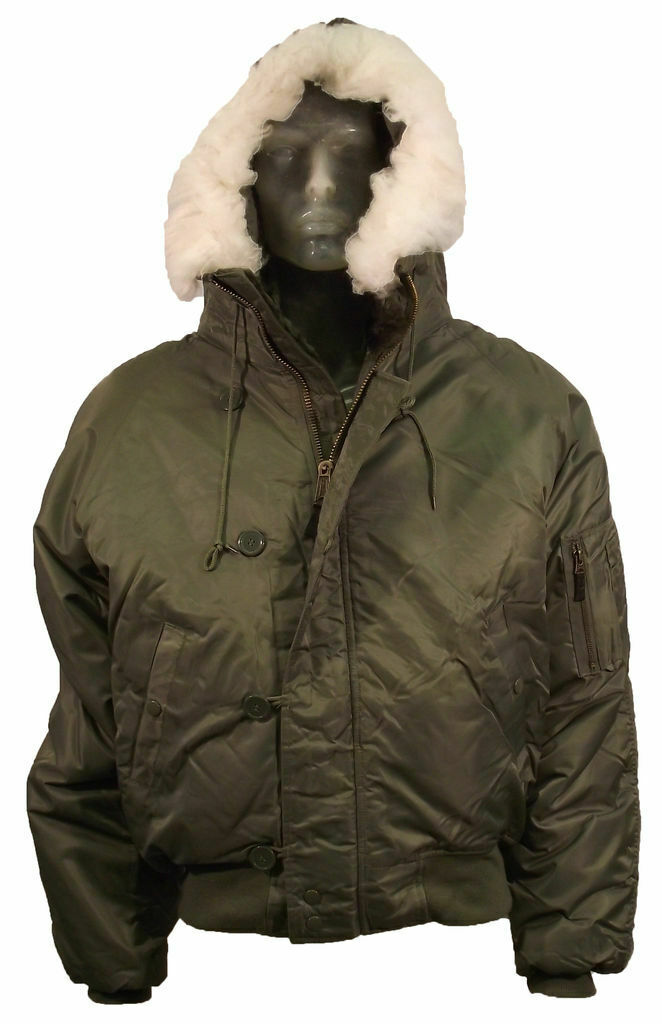 N2B Flight Jacket Parka Army Military Warm Winter Snorkel Padded