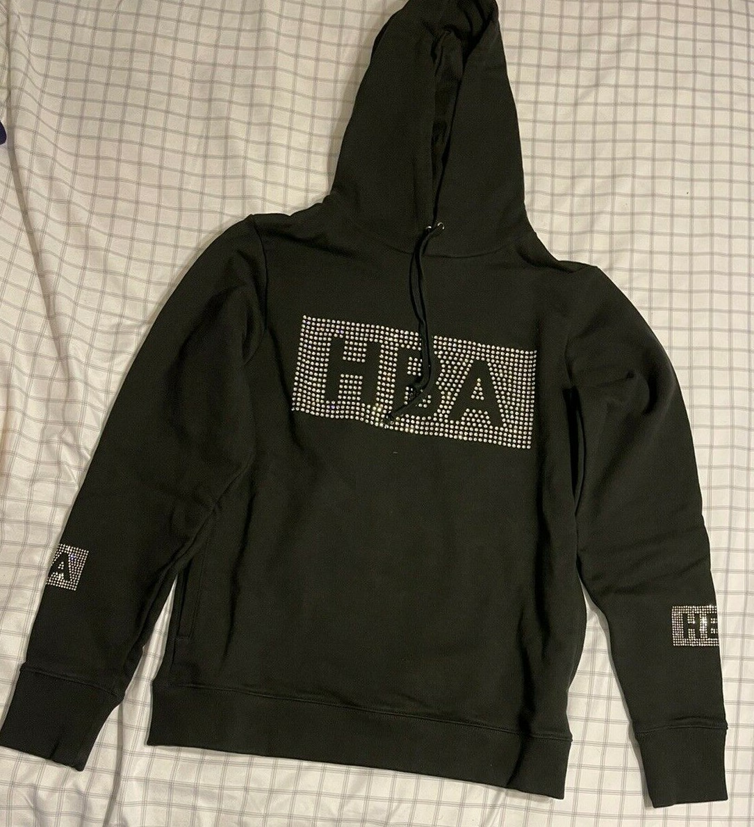 HBA Hood By Air Swarovski Box Logo Hoodie Size XS Extra Small | eBay