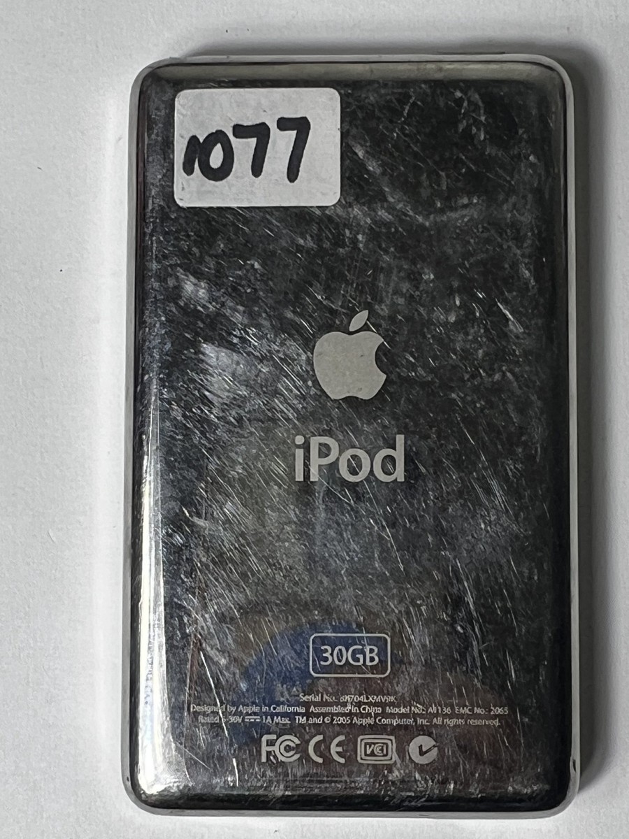 Apple iPod Video Classic 5.5 Gen White 30GB MA444LL - A1136 Tested