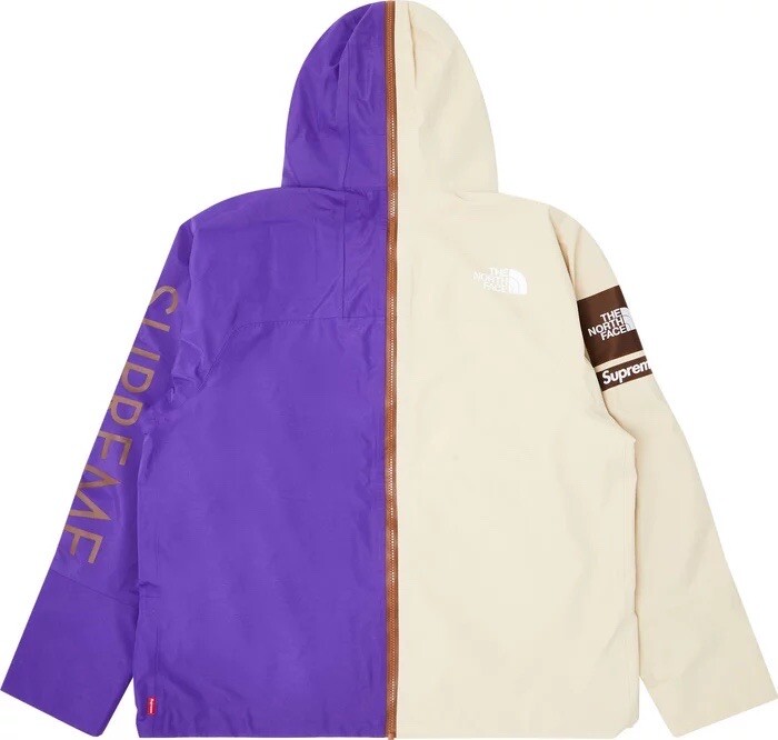 Supreme The North face Split Shell Jacket Beige/ Purple Size SMALL