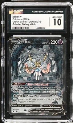 Zacian V GG48/GG70 - Crown Zenith: Galarian Gallery CGC 10 Gem
