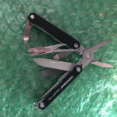 Leatherman Squirt PS4 Black Aluminum 8 Tool Multi-Tool Plier