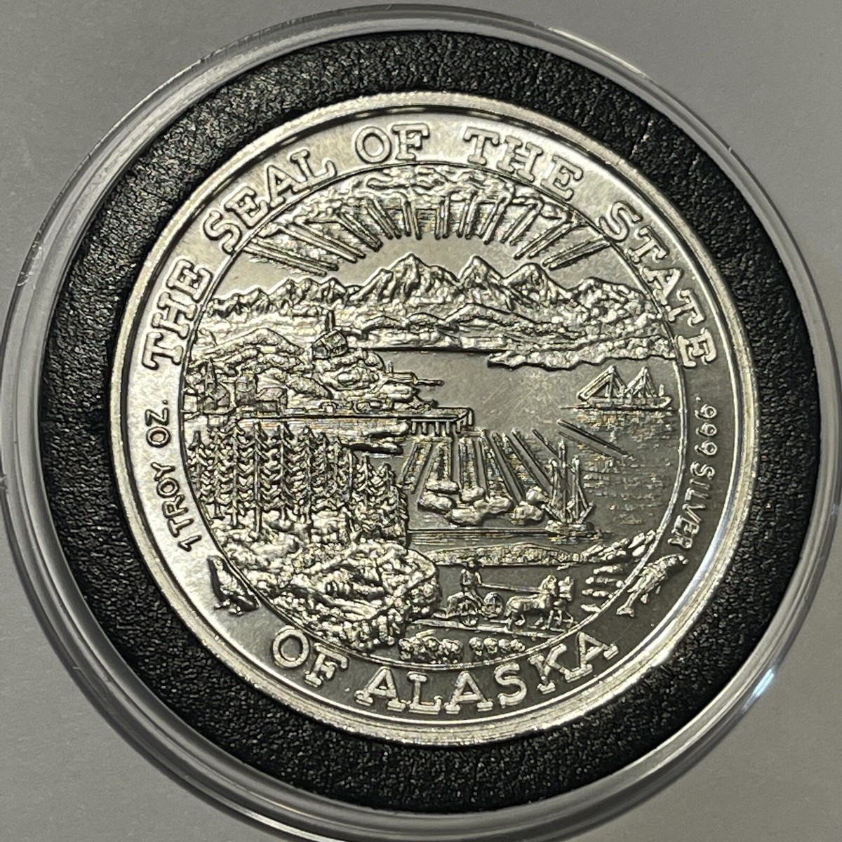 1990 Walrus Alaska Mint Vintage Rare Coin 1 Troy Oz .999 Fine