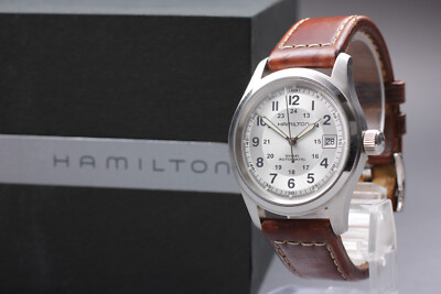 w/Box [NEAR MINT] Hamilton Khaki Field H704450 Silver Automatic