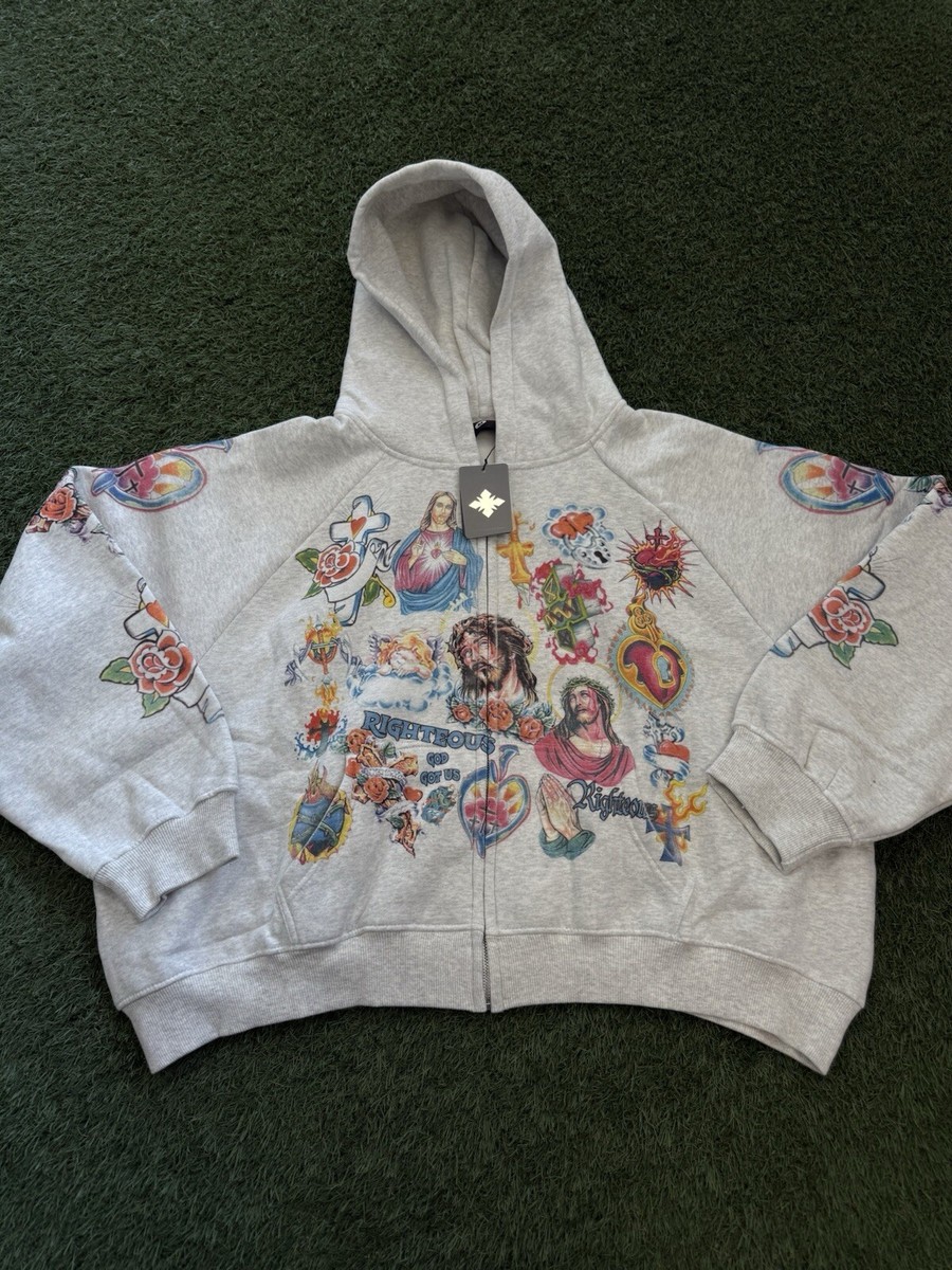 we are righteous 水色 zip hoodie サイズS We Are Righteous | Risen