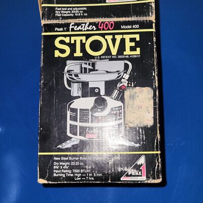 Coleman Peak 1 Feather 400 400b Single Burner Stove Camp