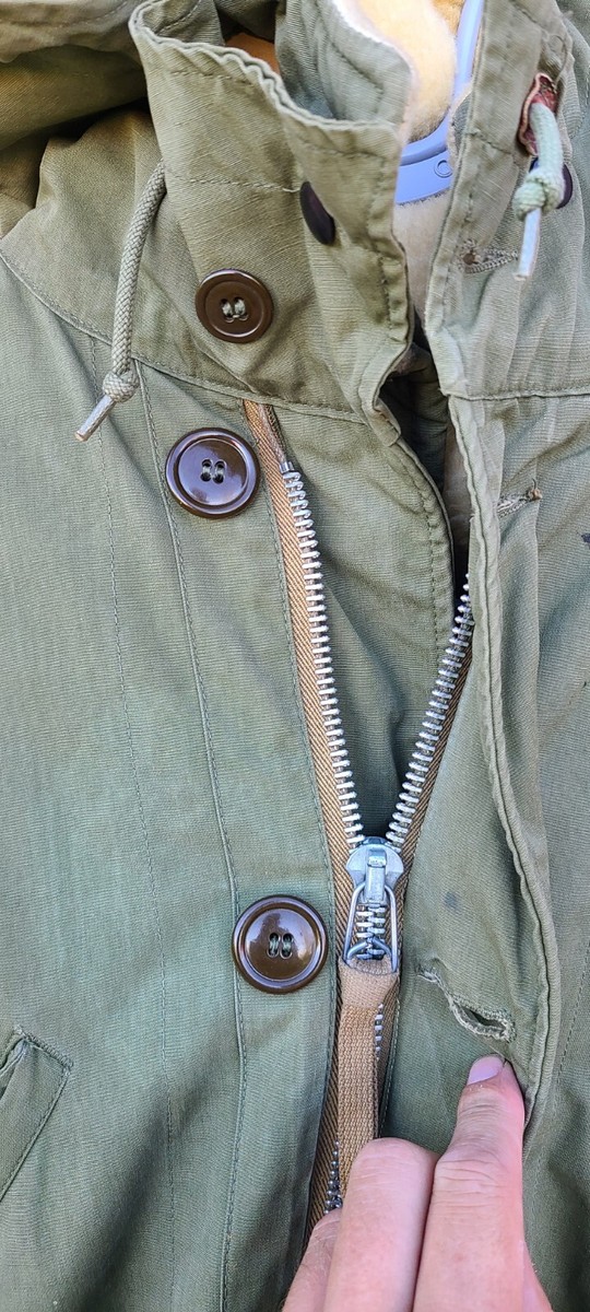 Vintage M1947 M47 US Army Parka Type Overcoat With Pile Liner Size