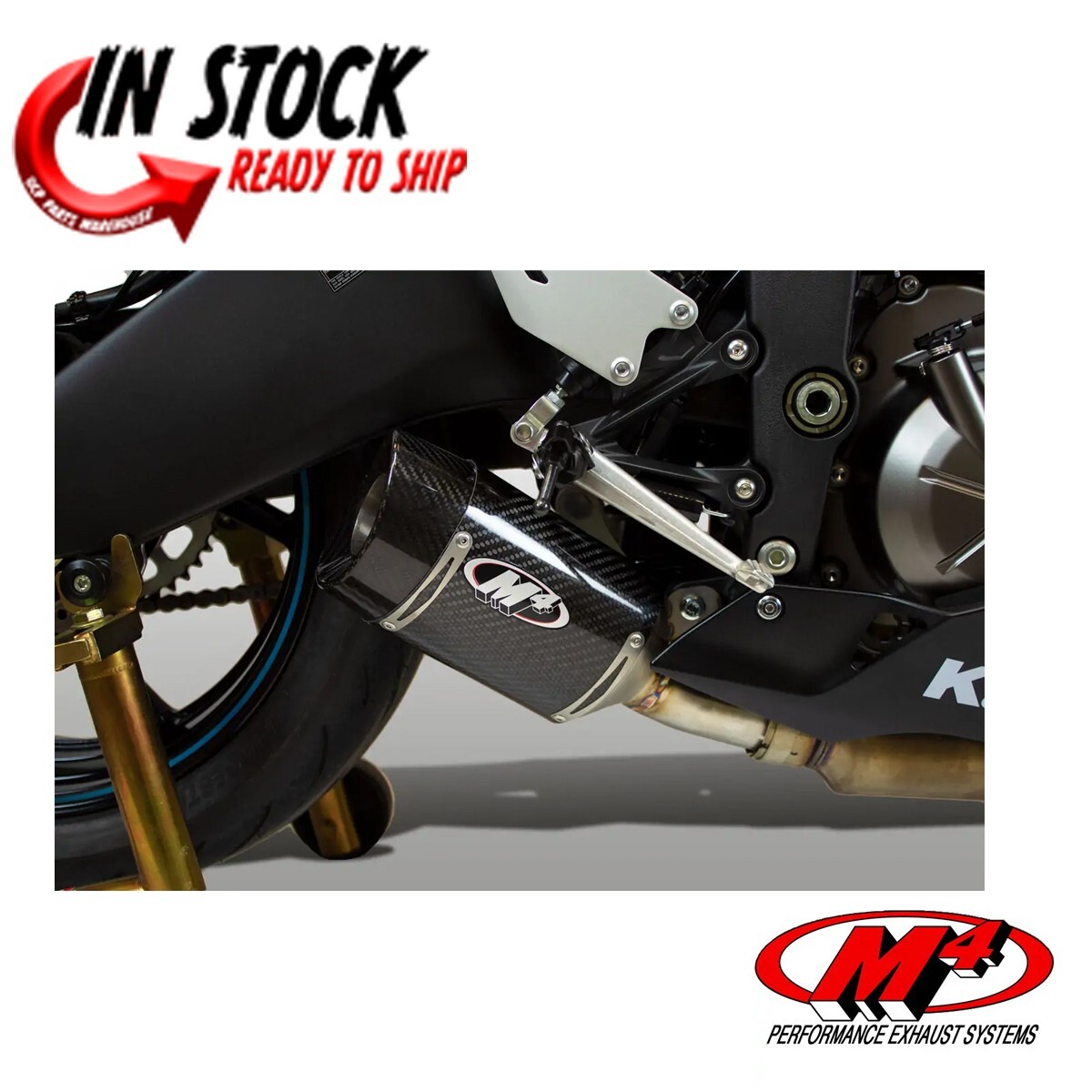 M4 EXHAUST SLIP-ON MUFFLER STREET SLAYER KAWASAKI 2009-2025 ZX6R