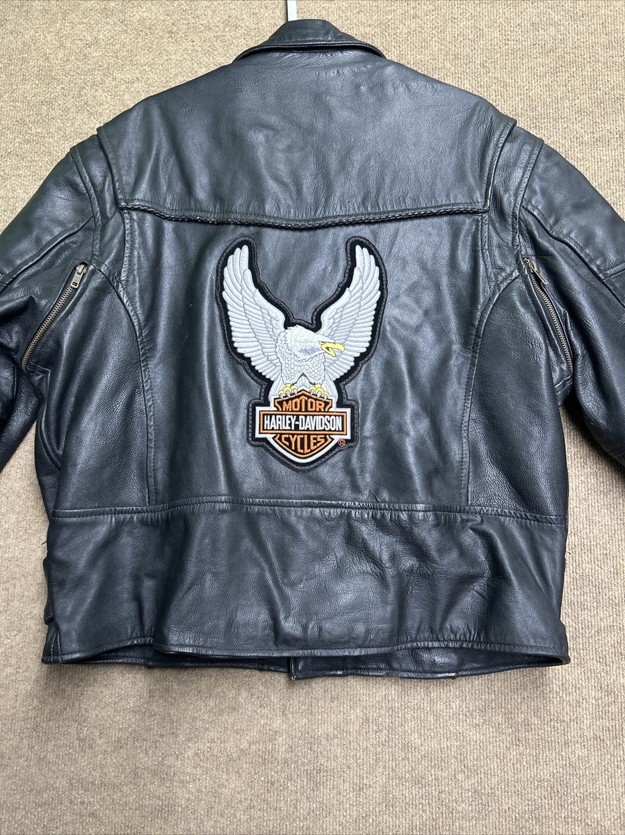 Harley Davidson Open Road Leather jacket Mens SZ 50 black /Logo