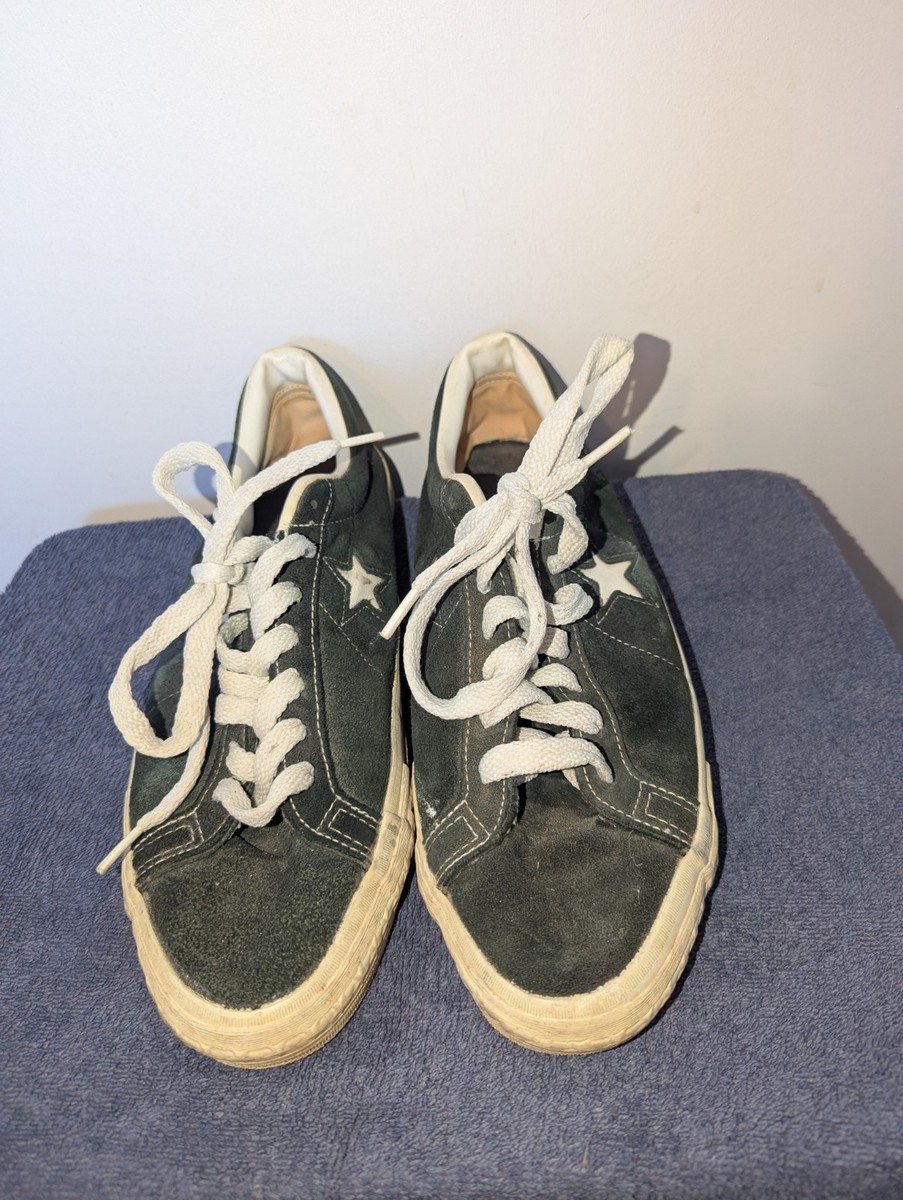 Vintage 90s Converse One Star Made In USA Mens Size 10 Green Suede