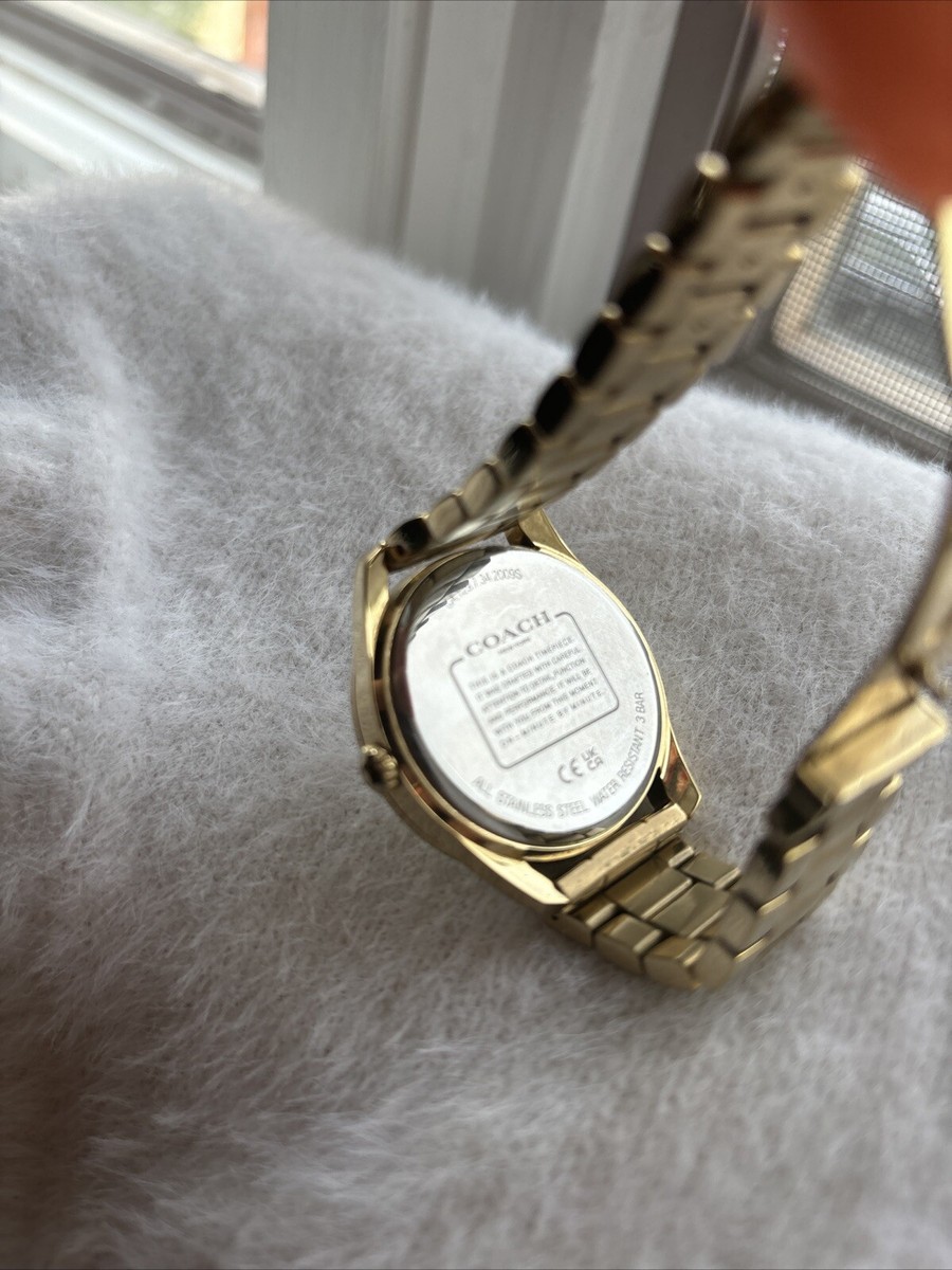 Coach Preston 36mm Gold Plated Stainless Steel Case with Gold-tone