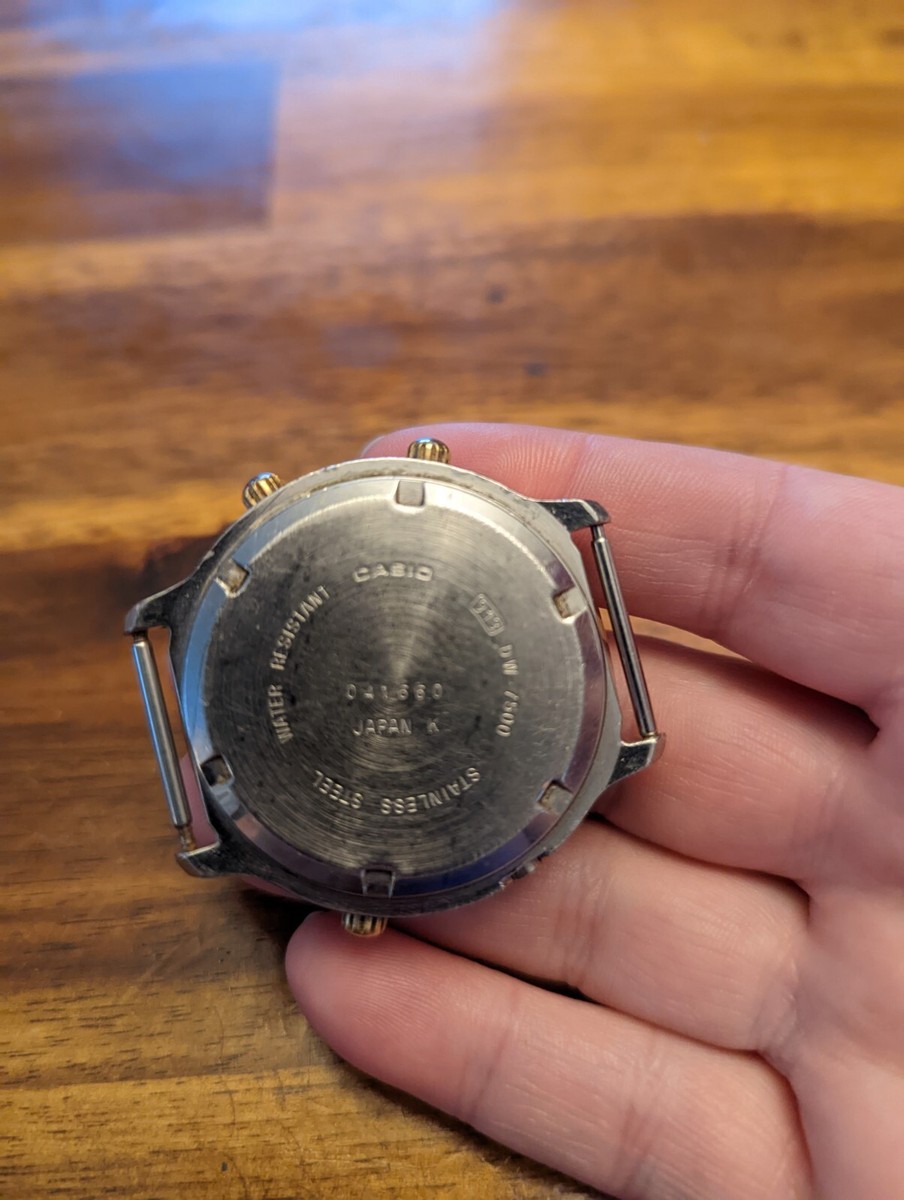 RARE Vintage 1990 Casio Dw-7500 Tachymeter Diver Watch Made in