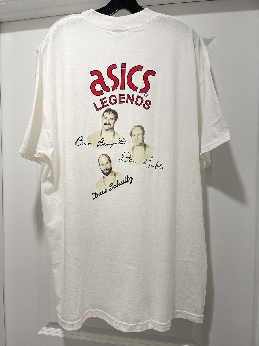 Vintage Asics Wrestling Shirt 90's Legends Promo NWT Gable Schultz