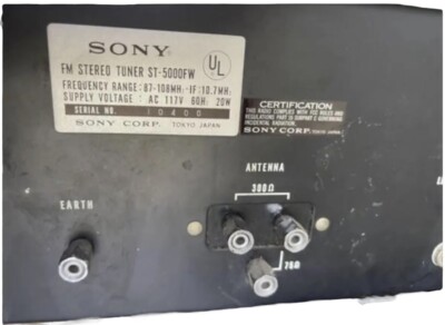 SONY 5000F Vintage FM Stereo FM-AM Tuner ST-5000F | eBay