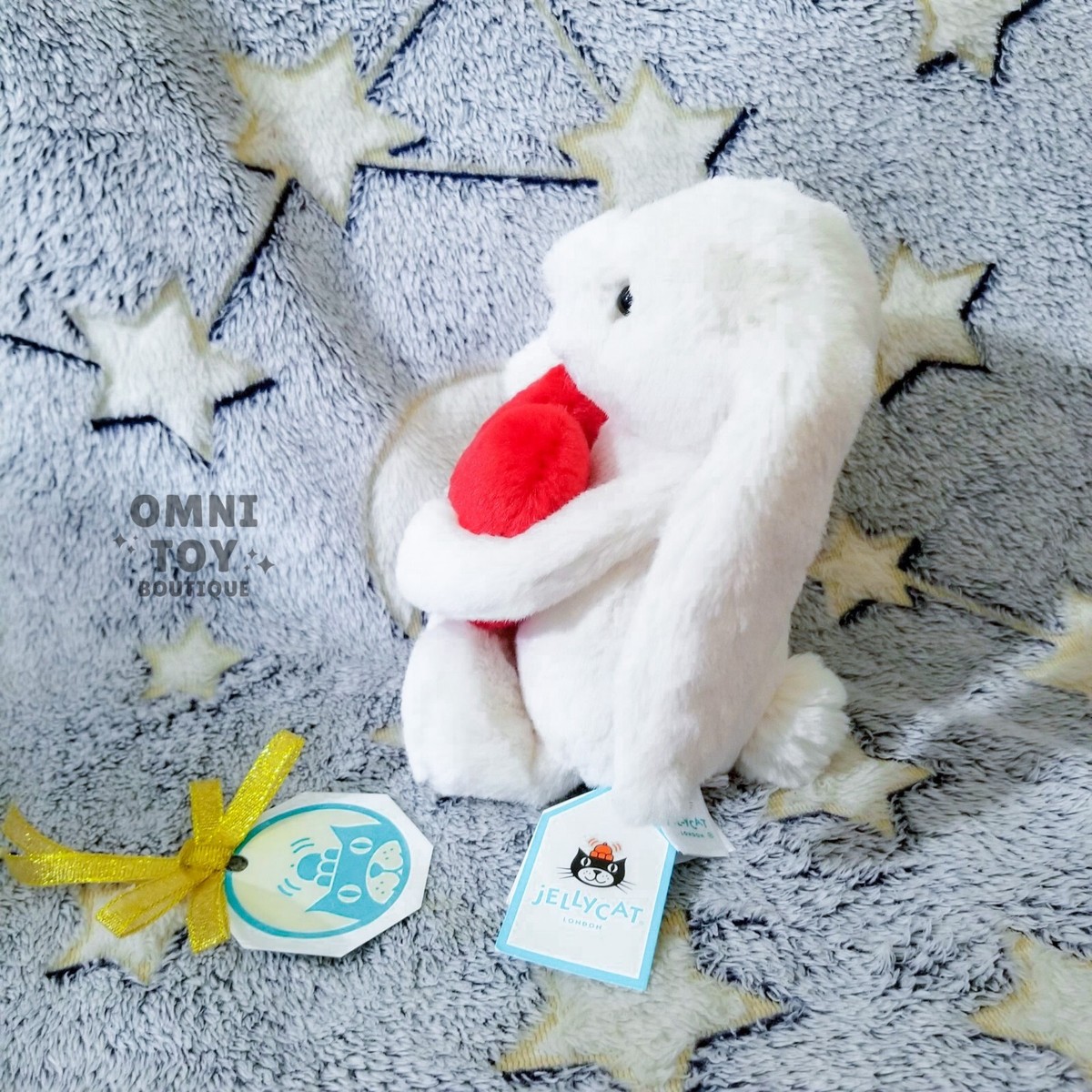 NWT Jellycat BASHFUL RED LOVE HEART BUNNY [Small / Little] Plush