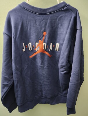 Nike Air Jordan Eastside Golf Blue Midnight Navy Men Cardigan Sz