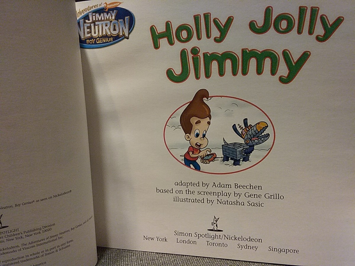 Vtg 2003 The Adventures of Jimmy Neutron Boy Genius HOLLY JOLLY