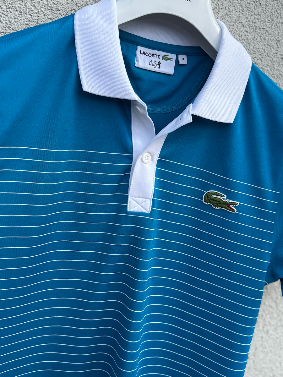 LACOSTE Andy Roddick Tennis Polo Shirt Mens Small 3 Blue White