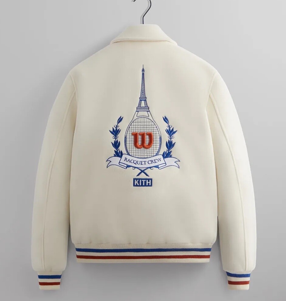 Kith for Wilson Coaches Jacket in Nano Men's Size XL Italian Wool