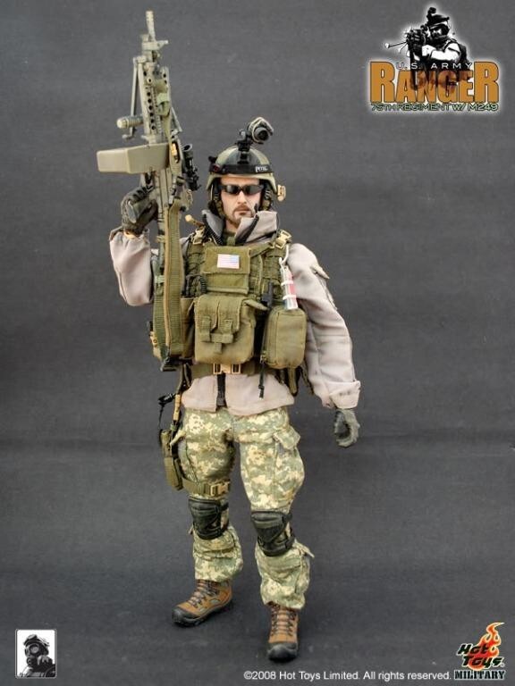 1/6 Damtoys Soldier Story U S Army Ranger 75th Regiment M249 Hot