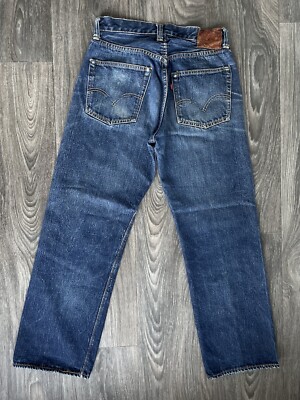 Levis 501 XX Hidden Rivet 1950s Leather Patch Big E Selvedge Jeans