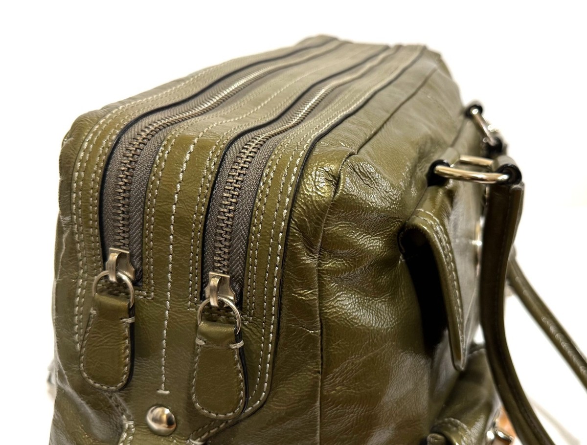 RARE Coach Legacy Archive Ltd Ed Peyton Sage Green Patent Leather