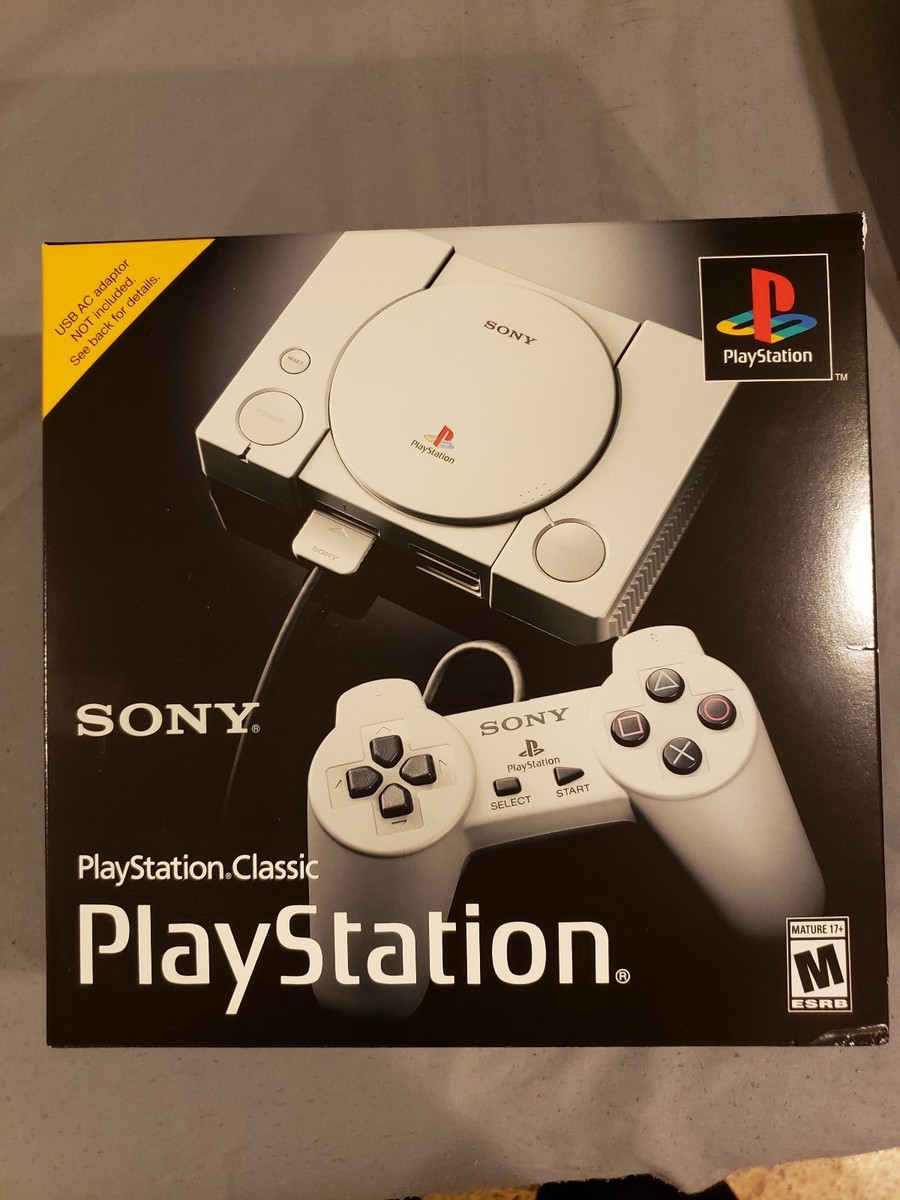 SONY PlayStation Classic Retro Console, 2 Controllers, in hand