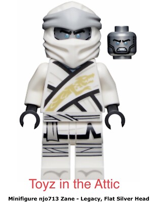 Lego 1x njo713 Zane Legacy Flat Silver Head Near Mint Ninjago | eBay