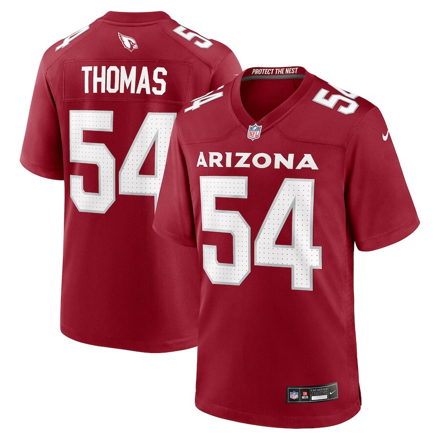 Arizona Cardinals Xavier Thomas #54 Nike Cardinal 2025 Official