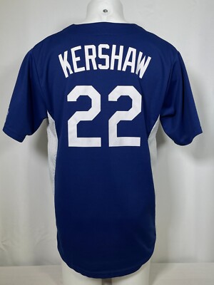 Clayton Kershaw #22 Los Angeles Dodgers MLB Blue SGA Jersey Men's