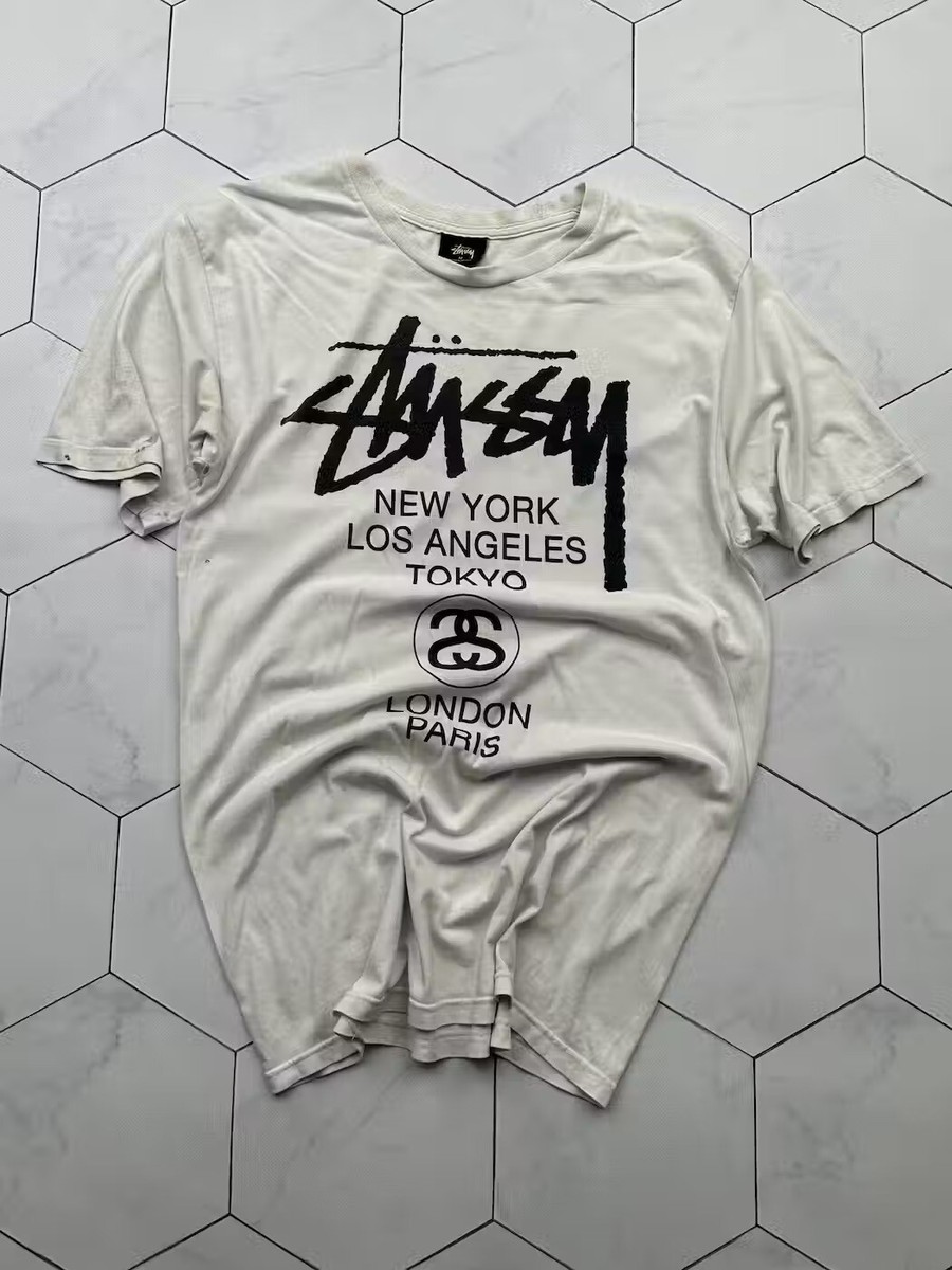 Stussy Thrashed Distressed Vintage T-Shirt Men's Size M | eBay