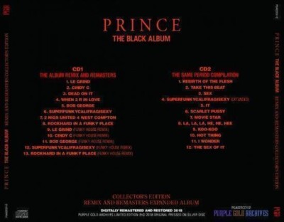 PRINCE / THE BLACK ALBUM - COLLECTOR'S REMIX AND REMASTERS