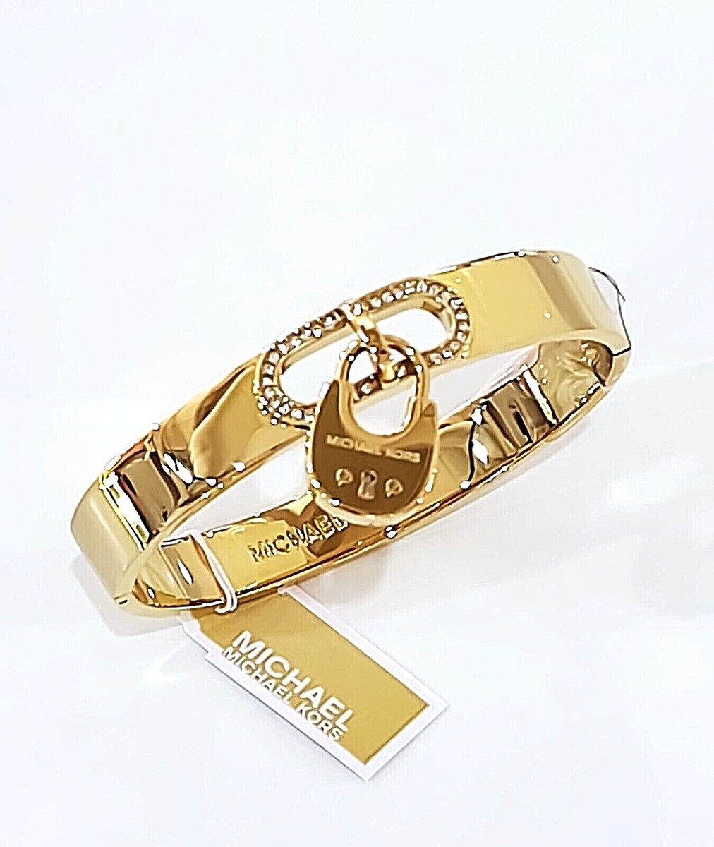 New 100% Michael Kors Brand Gold Pave Crystals Padlock charm
