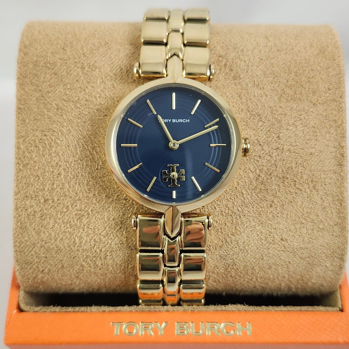 NEW Tory Burch Kira Blue & Gold Logo Watch TBW2043 NWOT NIB | eBay