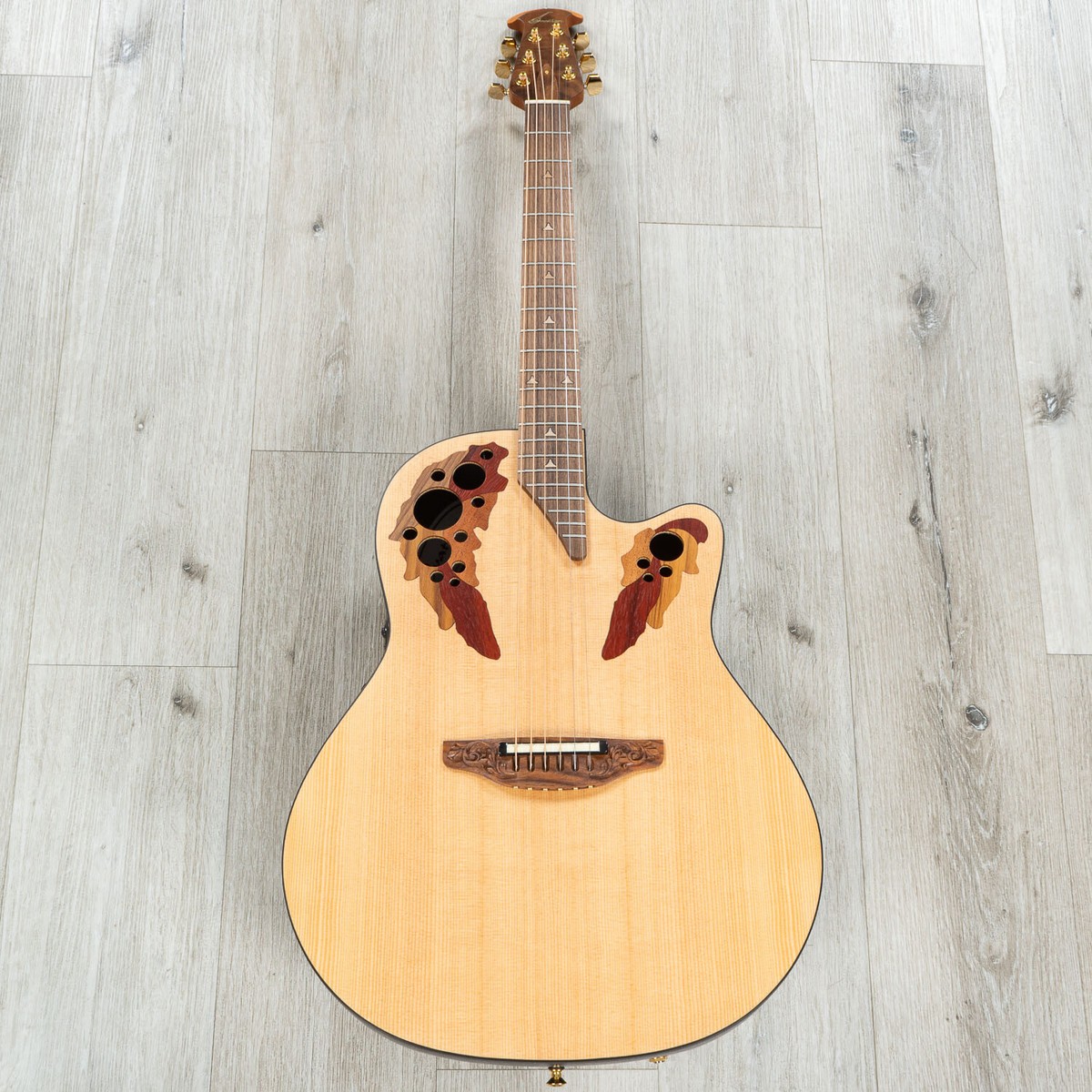 Ovation USA Pro Elite 1768-4S-G Electric-Acoustic Guitar, Spruce