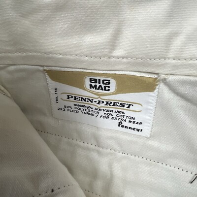 Vintage 60s Penneys Big Mac Oxhide Cloth Workwear Pants Mens 33x30