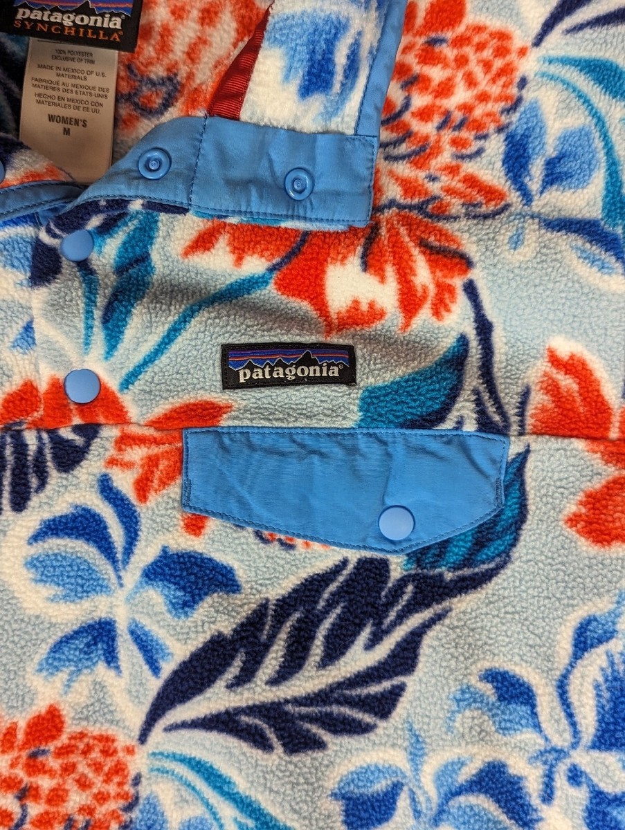 Patagonia Synchilla Snap T Fleece Manoa Dusk Hawaiian Floral