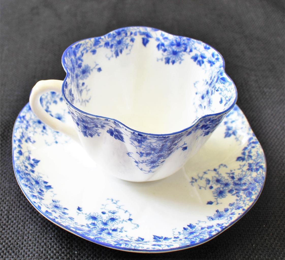 Vintage SHELLEY China England DAINTY BLUE Set Cup & Saucer #051/28