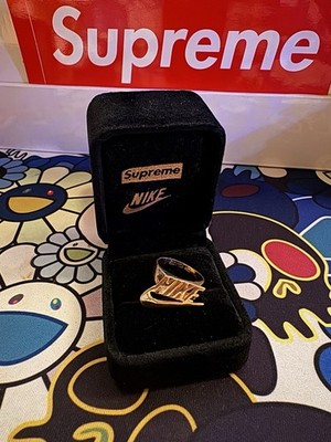 Nike x Supreme 14k Solid Gold Ring Size 6 1/2 Fall/Winter 2019