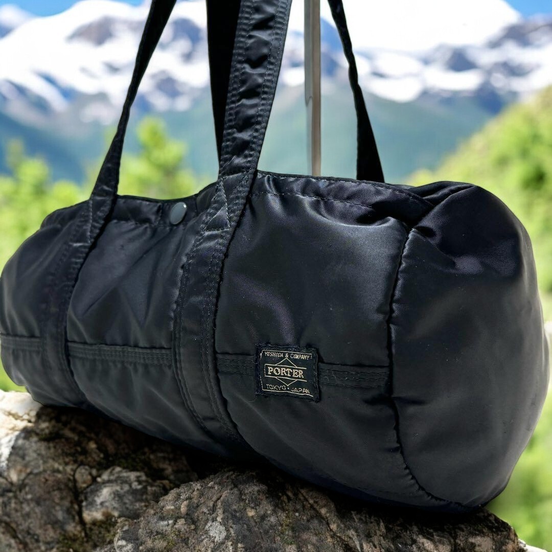 Yoshida PORTER Tanker Duffle Bag L BLACK Boston Bag Hand Bag Used