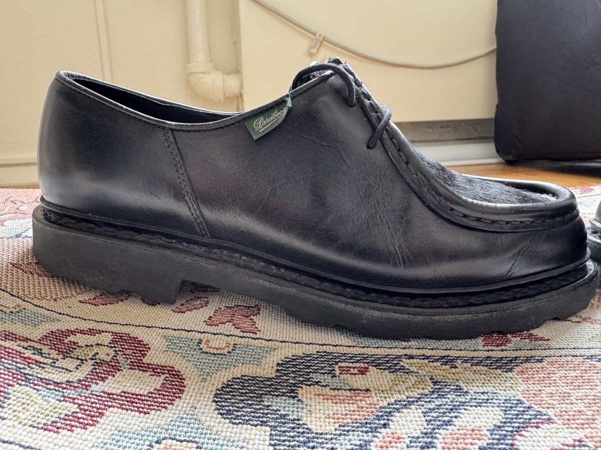 Paraboot Michael Size 43 (US 10) Lisse-Noir Leather and French