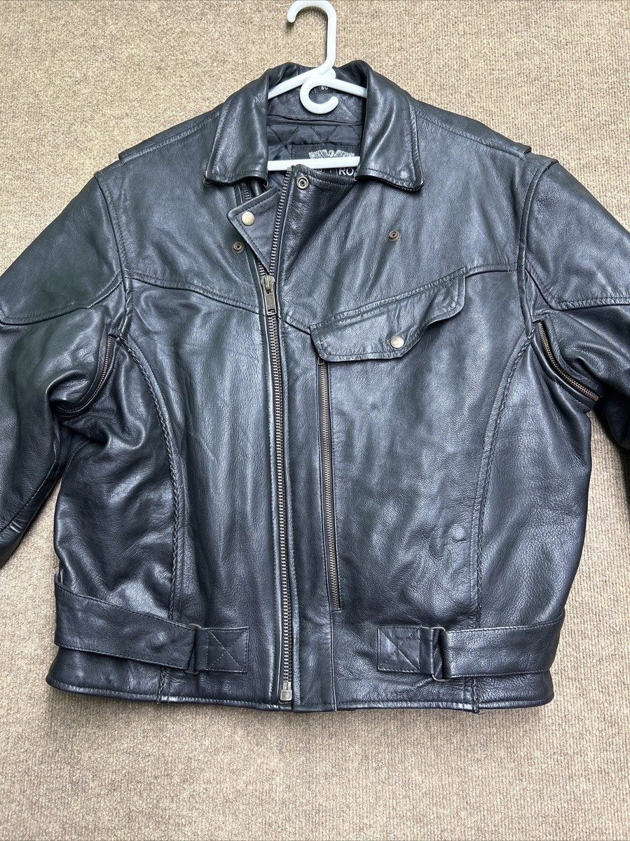 Harley Davidson Open Road Leather jacket Mens SZ 50 black /Logo