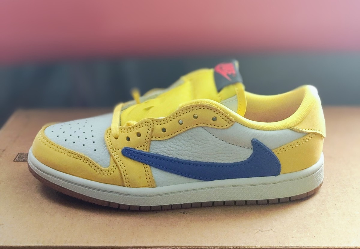 Jordan 1 Low Og SP x Travis Scott Canary Kids (Ps) DZ5909-700 Size