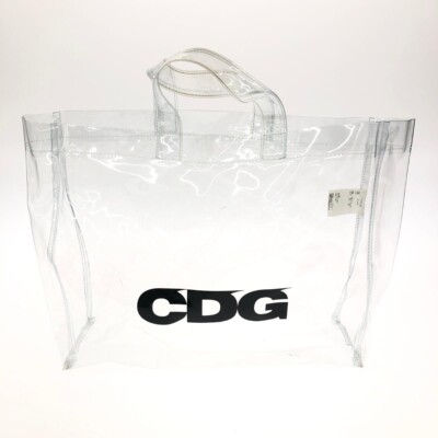 Comme des Garcons JAPAN Clear CDG Logo Plastic PVC Large Tote Bag
