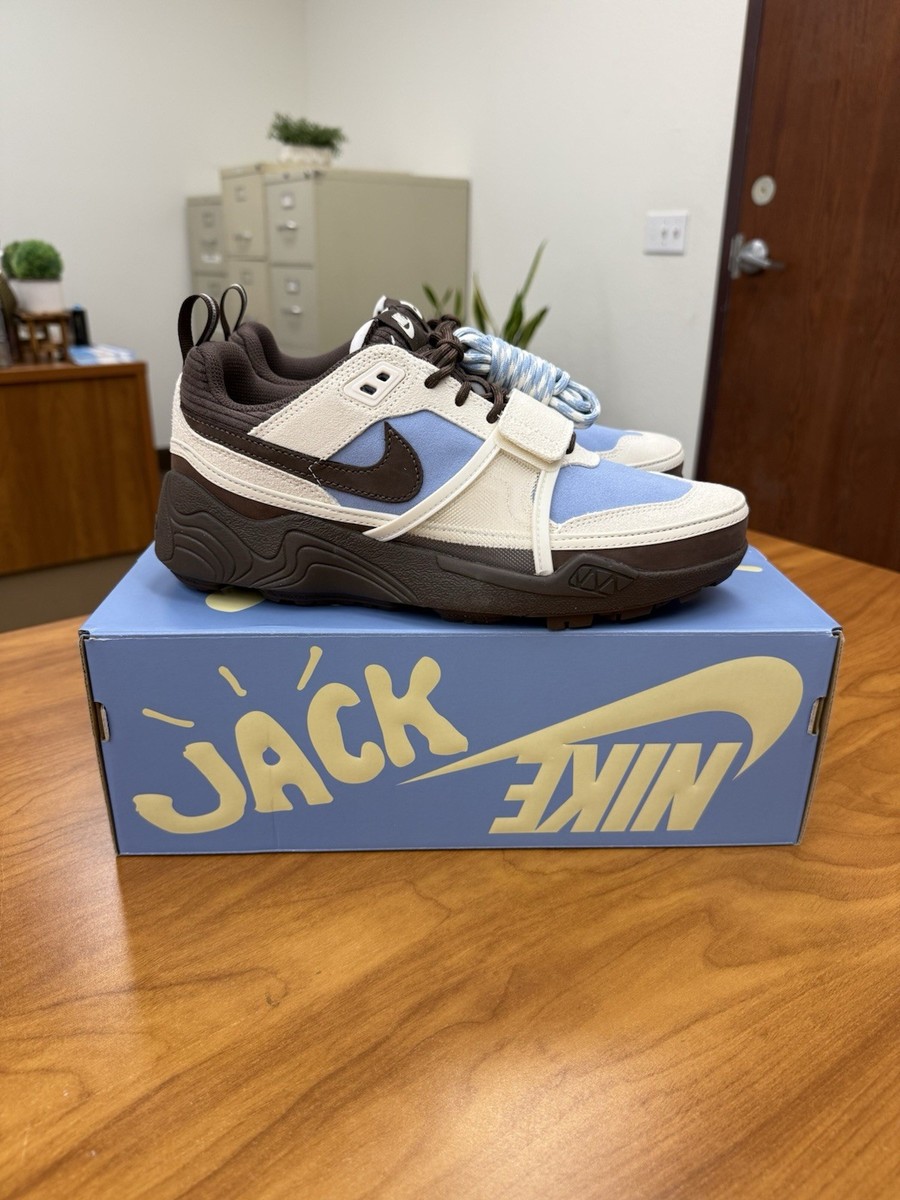 Travis Scott x Nike Zoom Field Jaxx Leche Blue Men Size 8 Cactus