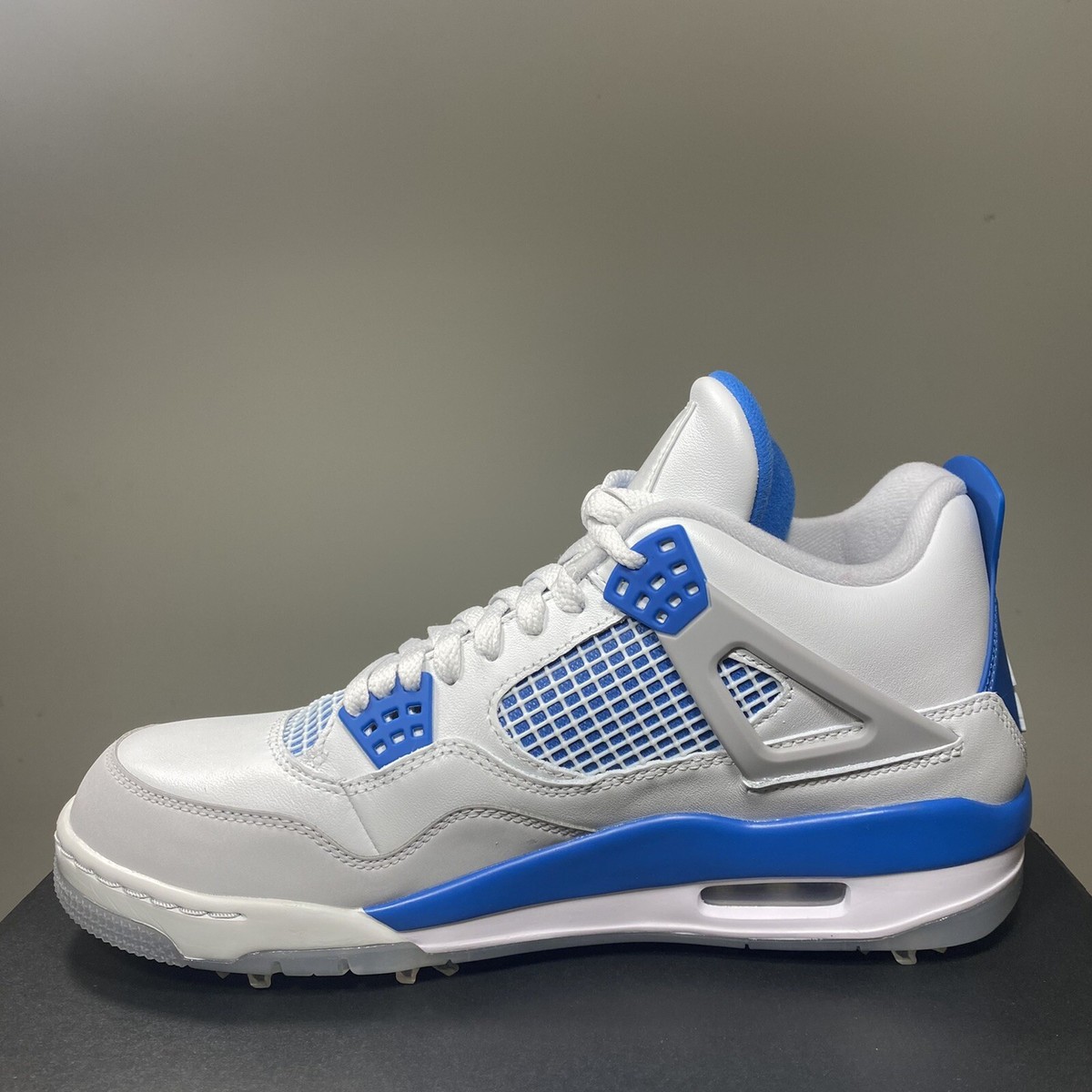 Nike Air Jordan 4 Retro Golf Shoes White Military Blue CU9981-101