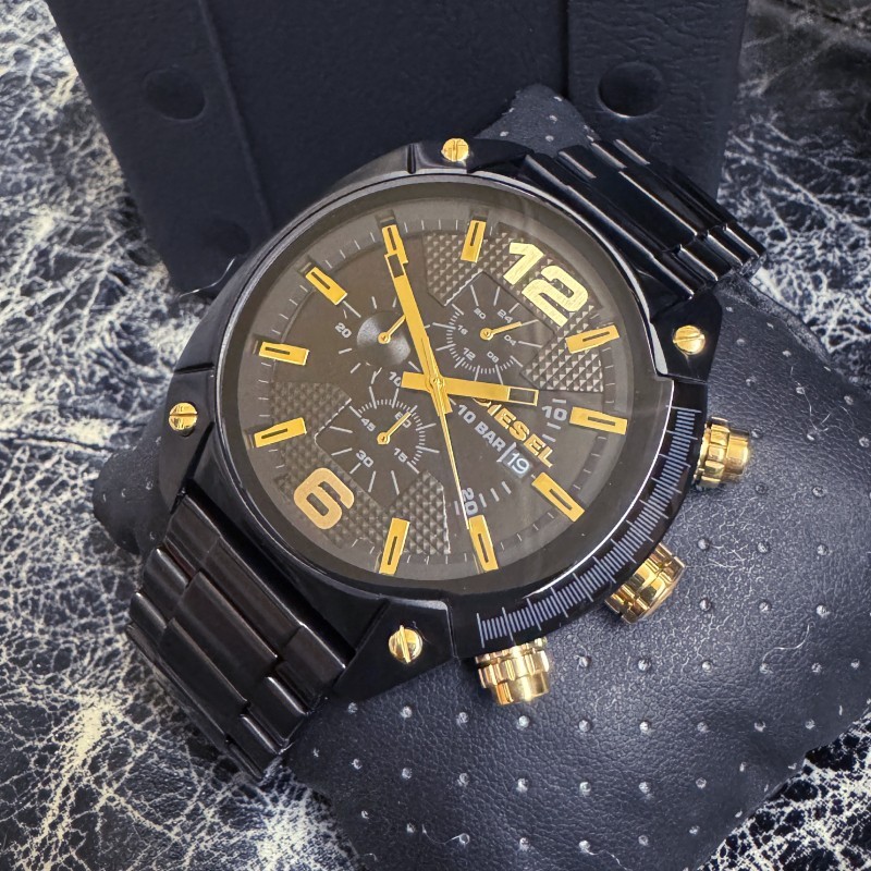 Diesel Overflow Men's Chronograph Quartz Black Dial 49mm Watch