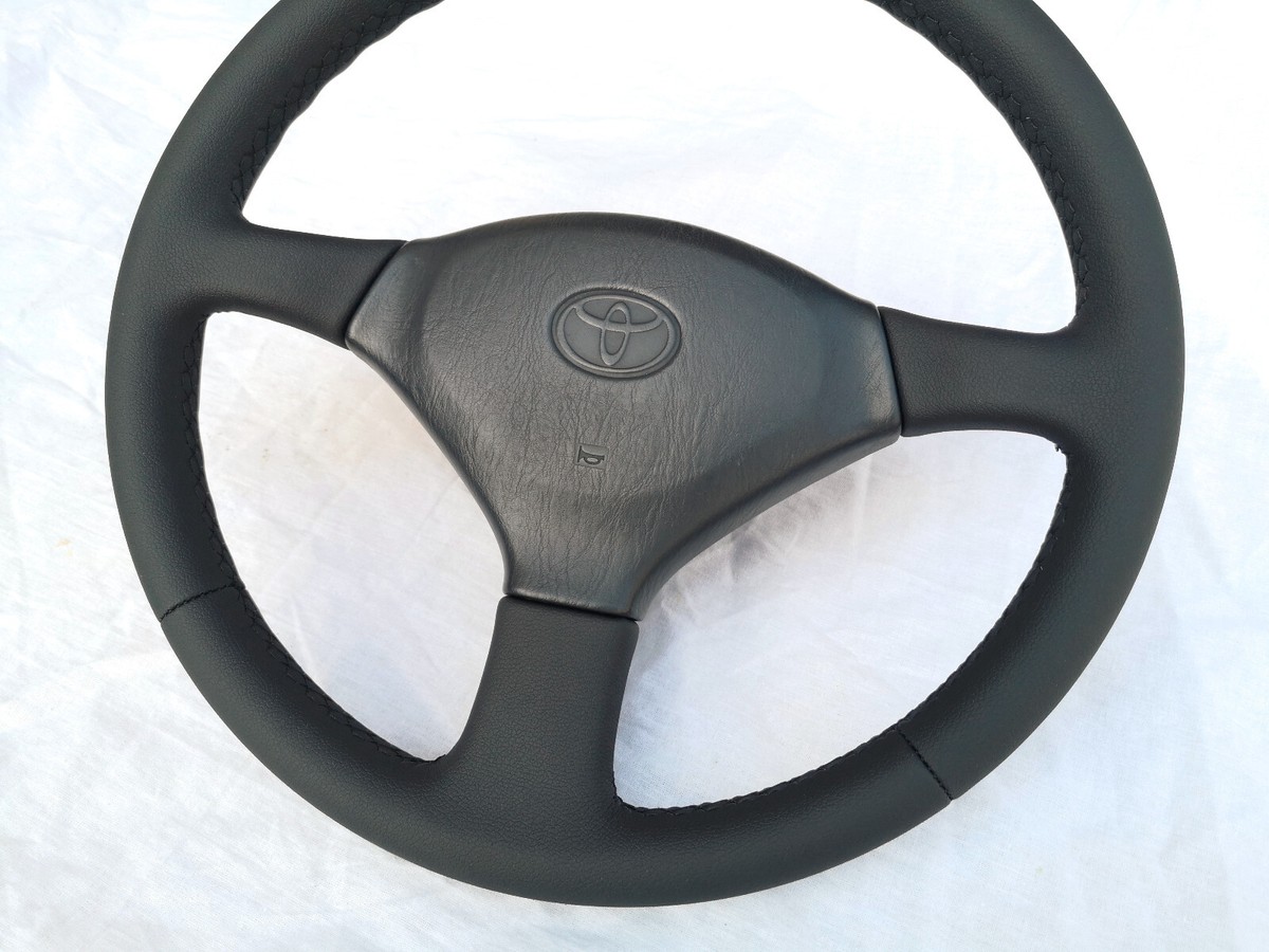 Toyota MR2 SW20 JDM Steering Wheel NEW Black Leather Genuine OEM